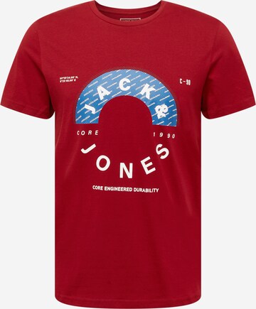 JACK & JONES T-Shirt 'FRIDAY' in Rot: predná strana