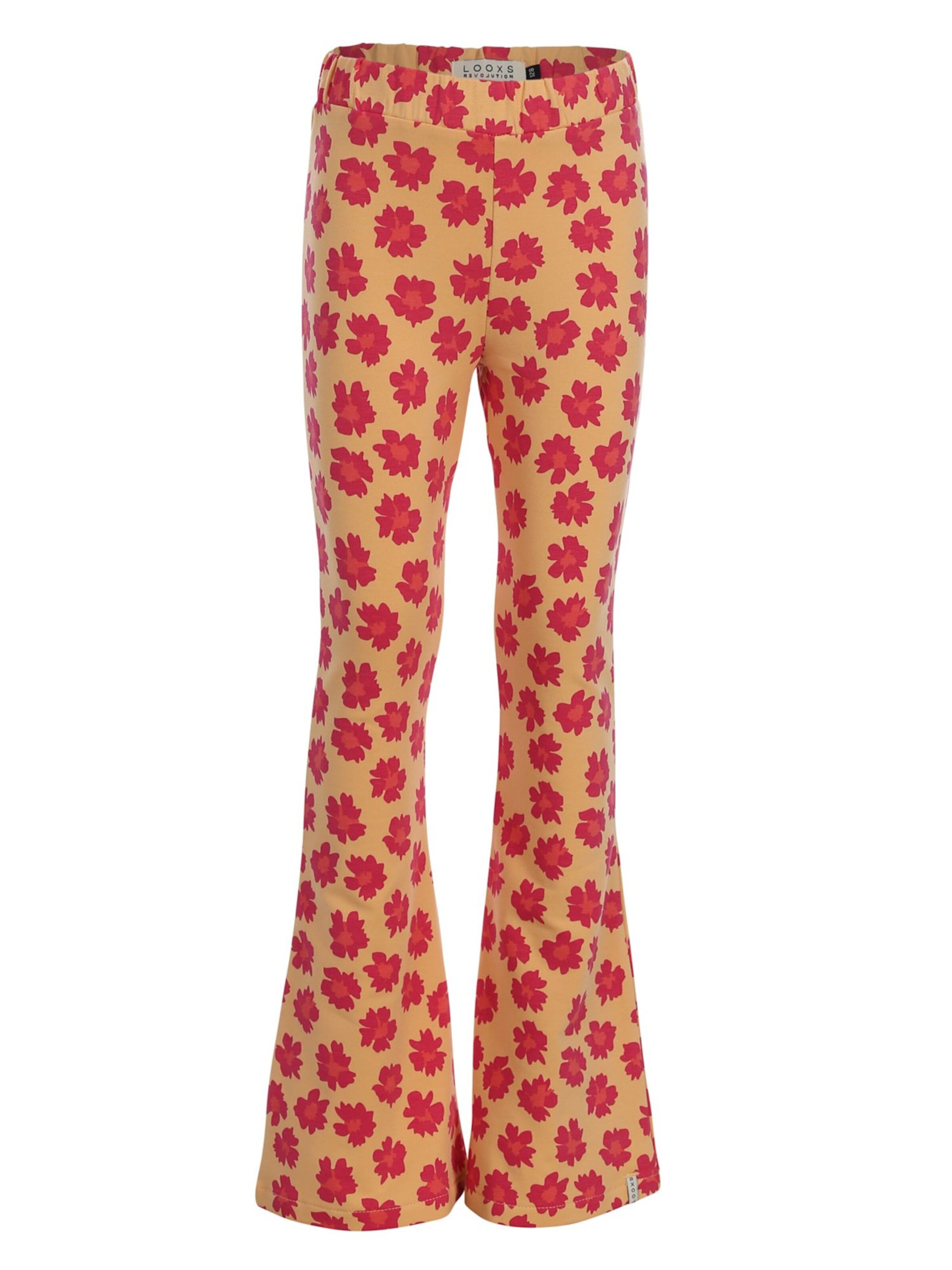 Looxs Revolution Flared Trousers in Orange: front