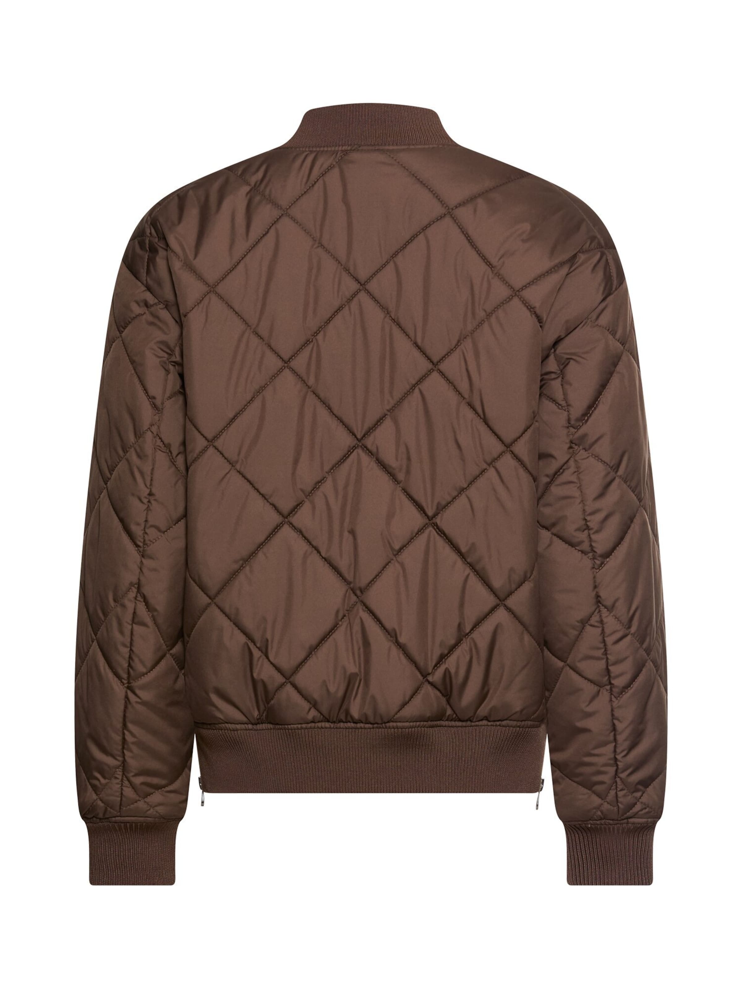 CAMEL ACTIVE Oversize Bomberjacke mit Diamantsteppung in Braun