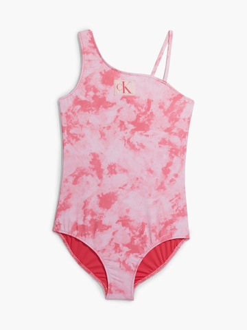 Calvin Klein Swimwear Badpak in Roze: voorkant