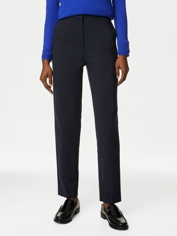 Marks & Spencer Loose fit Trousers with creases in Blue: front