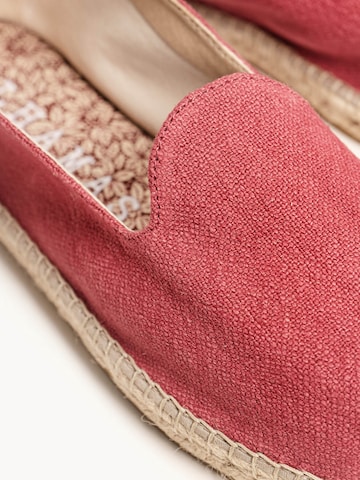 Alhamas Espadrilles 'Alpargata Plana' in Rood
