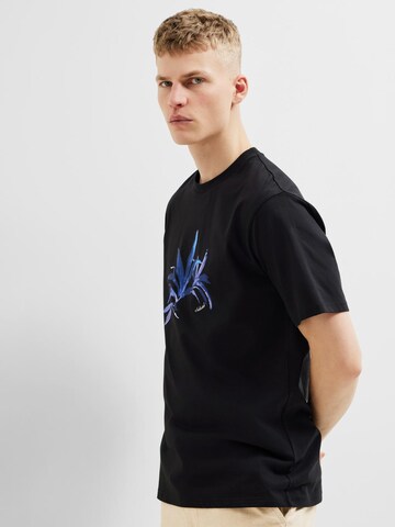 SELECTED HOMME T-Shirt 'SAUL' in Schwarz