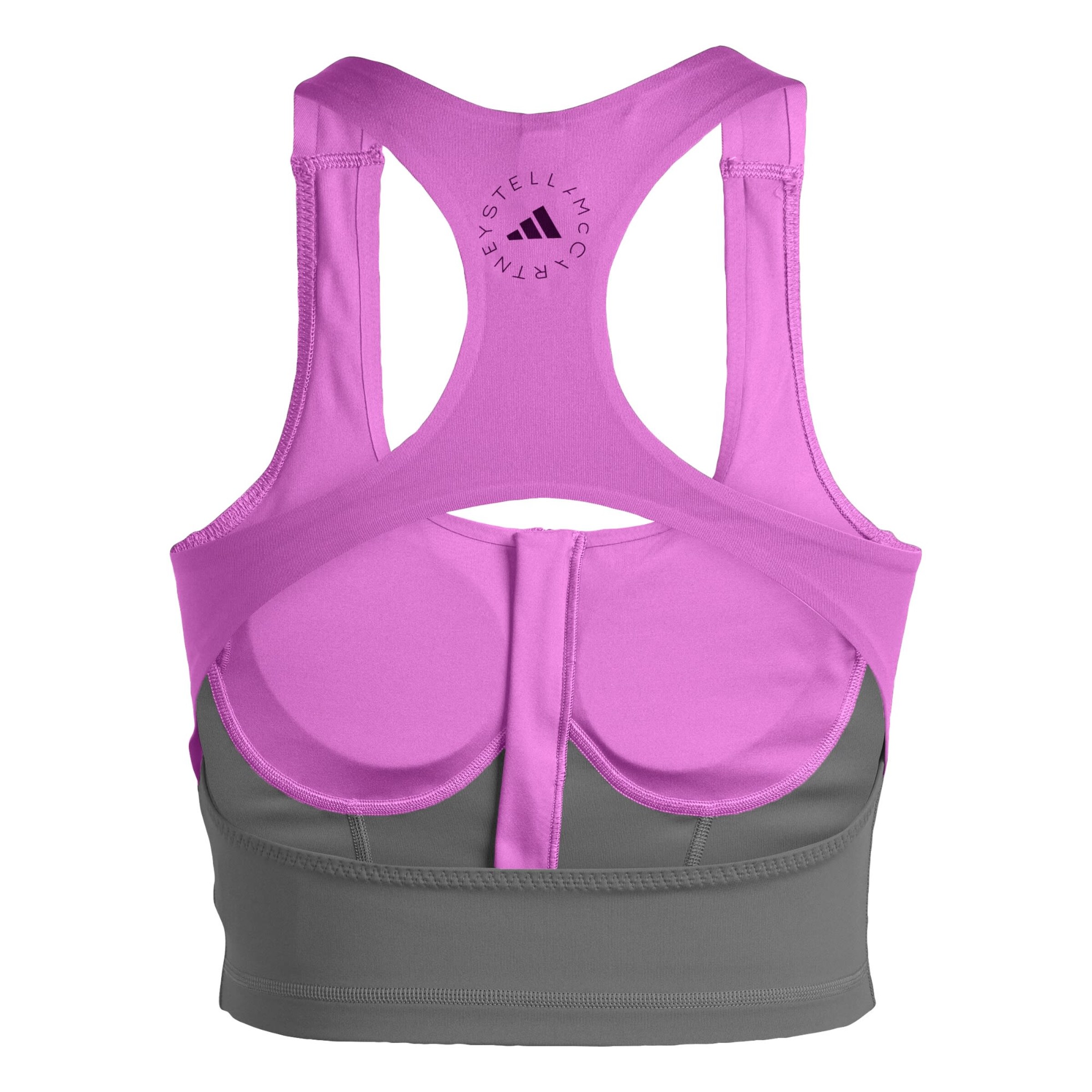 ADIDAS BY STELLA MCCARTNEY - Top deportivo 'Two-Tone Zipped Crop' en lila