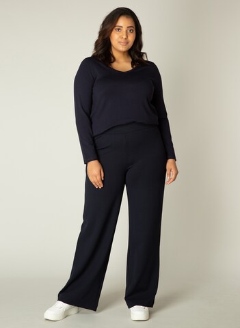 BASE LEVEL CURVY Loose fit Pants 'Arah' in Blue