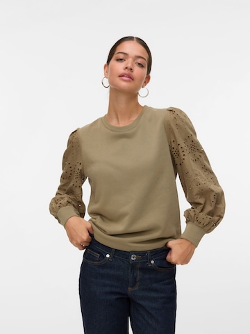 VERO MODA Sweatshirt in Green: front
