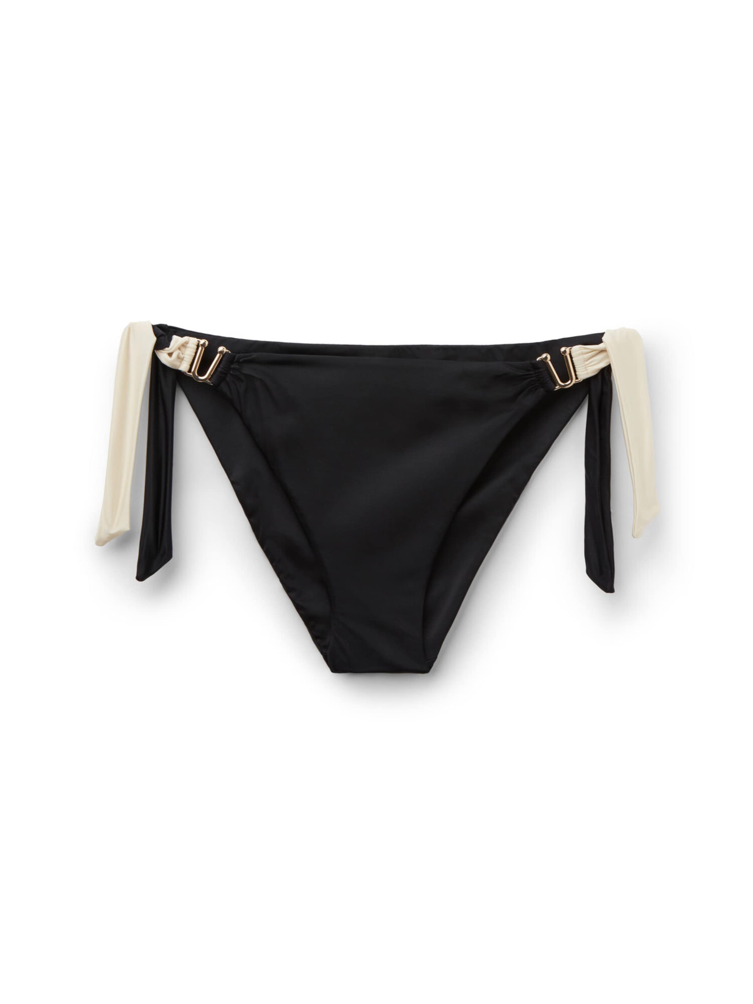 CALZEDONIA Bikini Bottoms 'Elegant Bicolor' in Black: front
