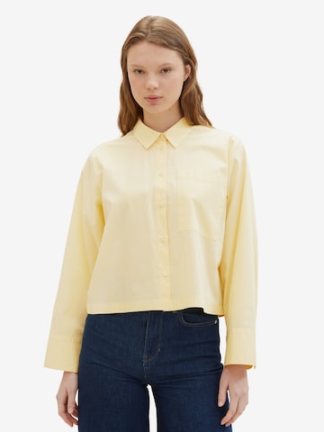 Camicia da donna di TOM TAILOR DENIM in giallo: frontale