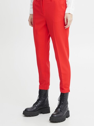Slimfit Pantaloni chino 'LEXI' di ICHI in rosso: frontale