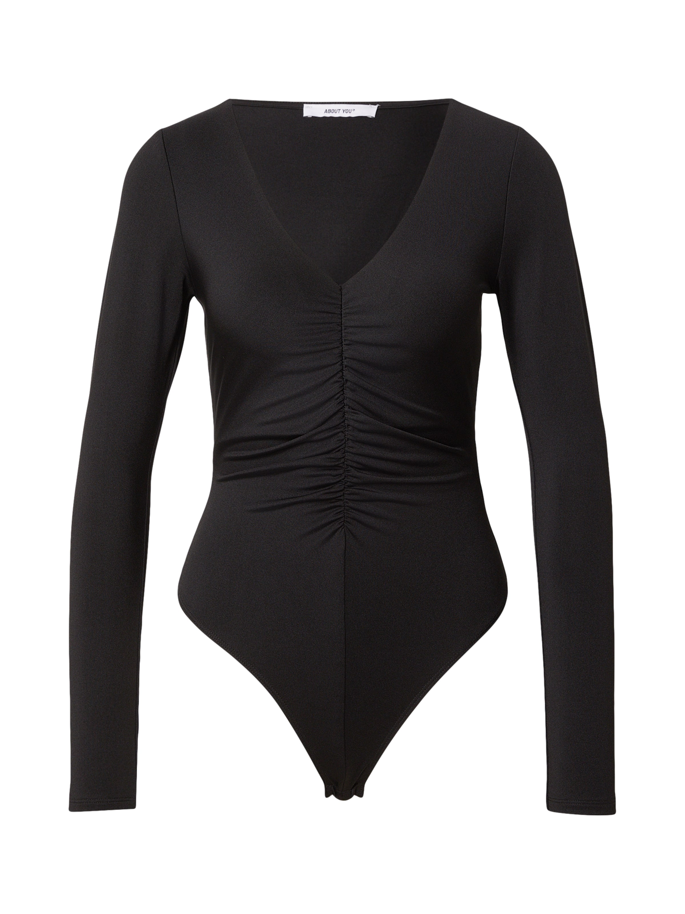 ABOUT YOU Блуза боди 'Alita' в черно: отпред