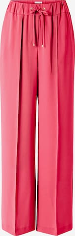 Wide leg Pantaloni con piega frontale di Rich & Royal in rosso: frontale