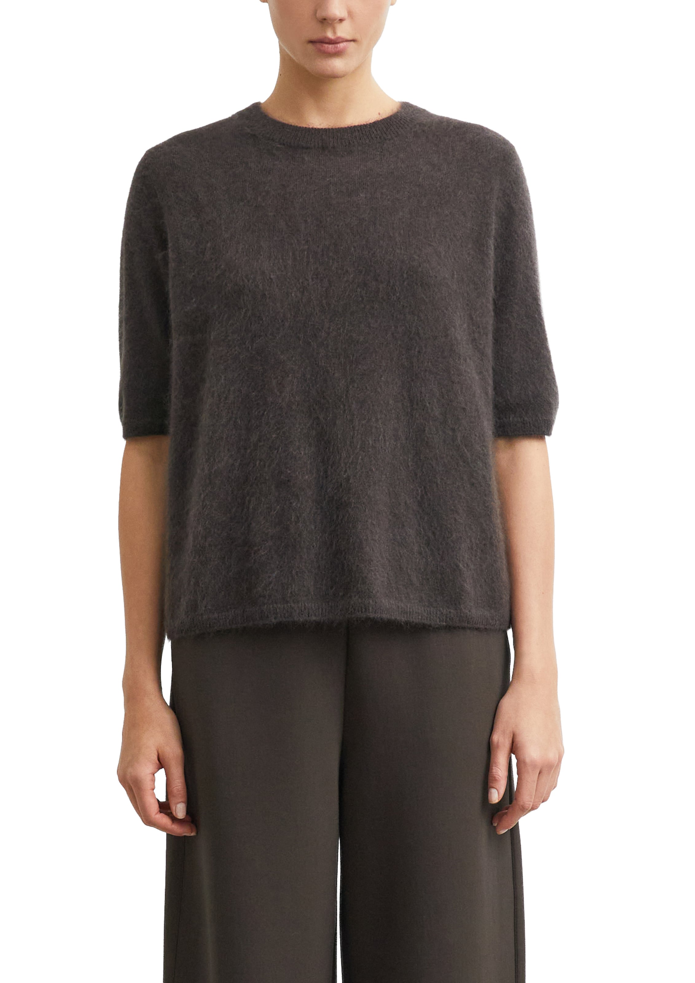 COMMA Strickpullover in Braun: Vorderseite
