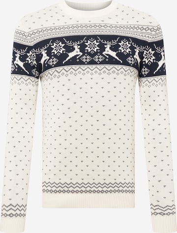 Pull-over SELECTED HOMME en blanc : devant