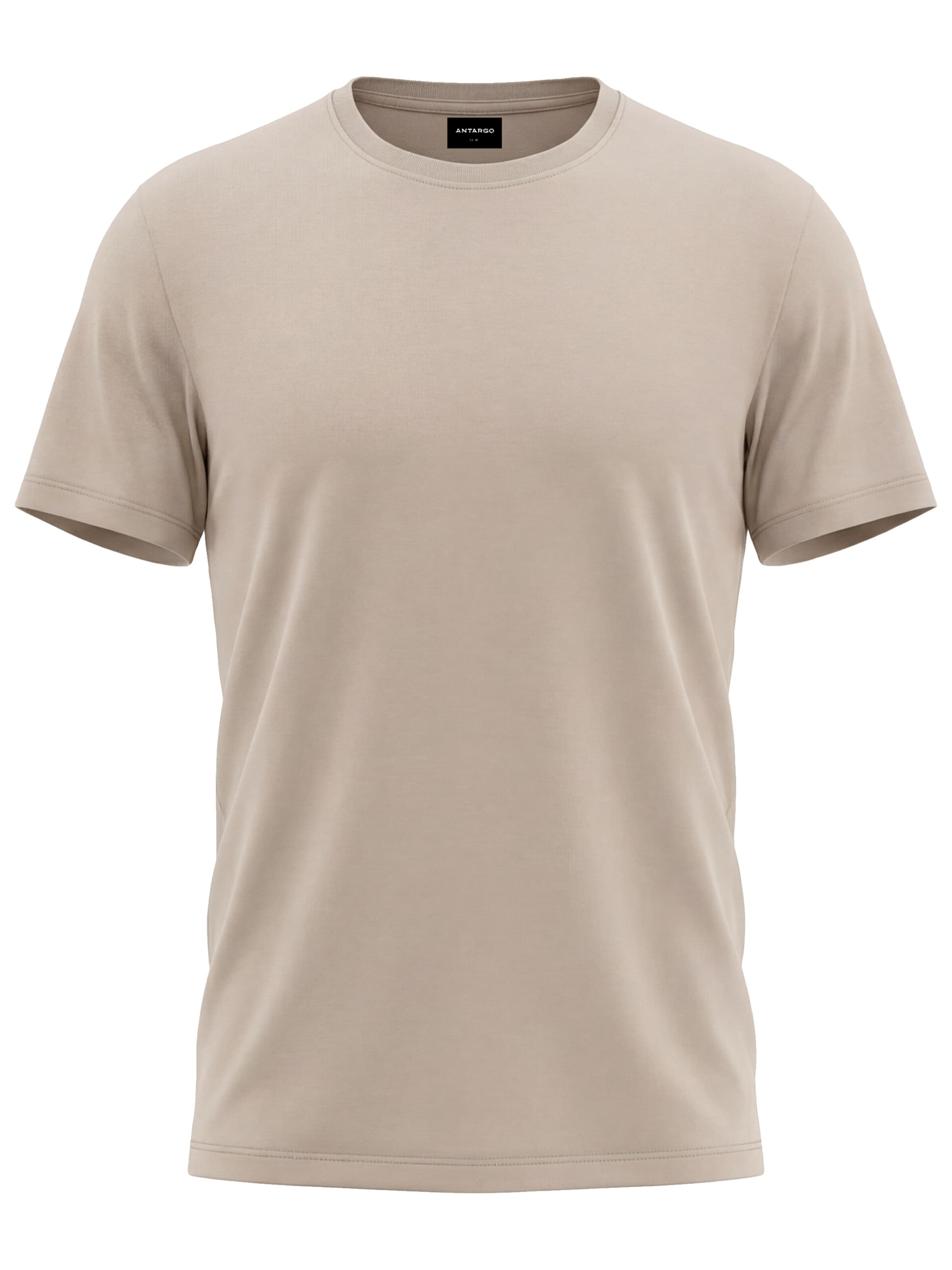 Antargo Shirt 'Basic T-Shirt' in Beige: front