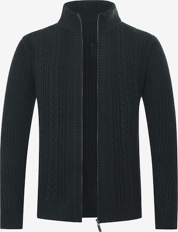 YOUTHUP Strickjacke 'Schmiegsam' in Schwarz: Vorderseite