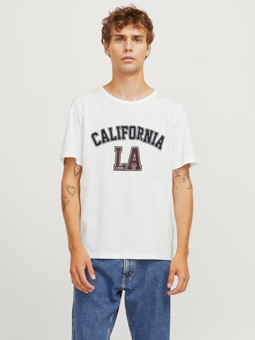 JJ Rebel - Camiseta 'JREBOWEN' en blanco: frente