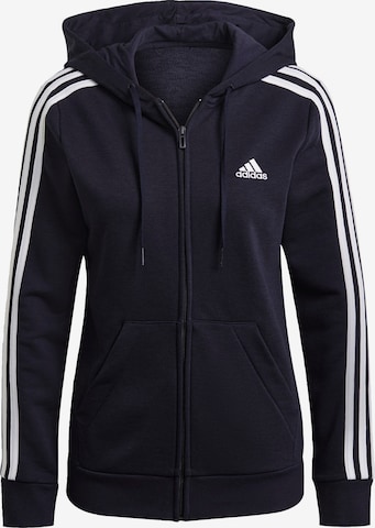 ADIDAS PERFORMANCE Sports sweat jacket in Blue: front