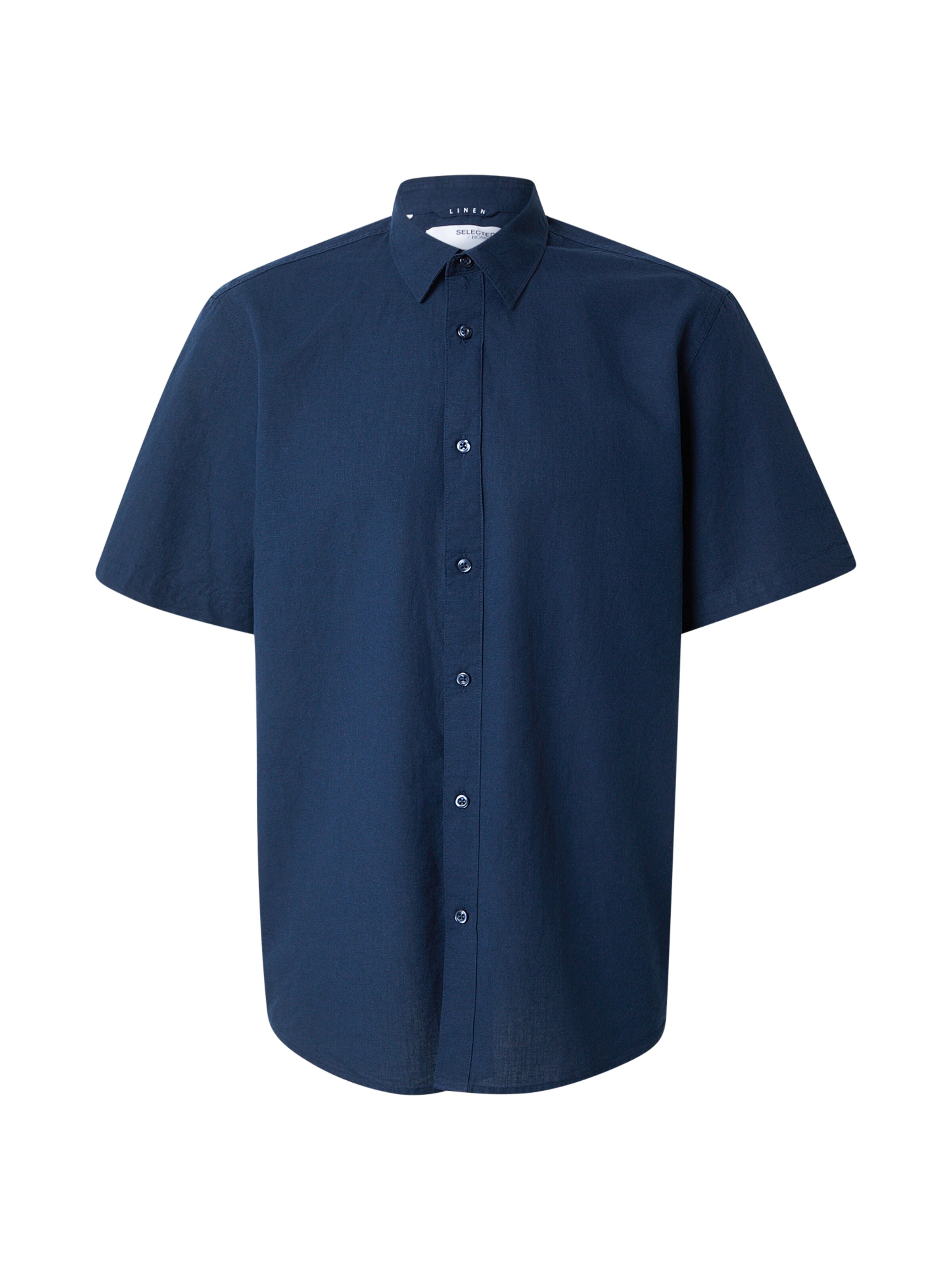 SELECTED Button Up Shirt in Blue: front