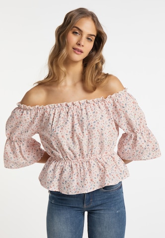 MYMO Blouse in Roze: voorkant