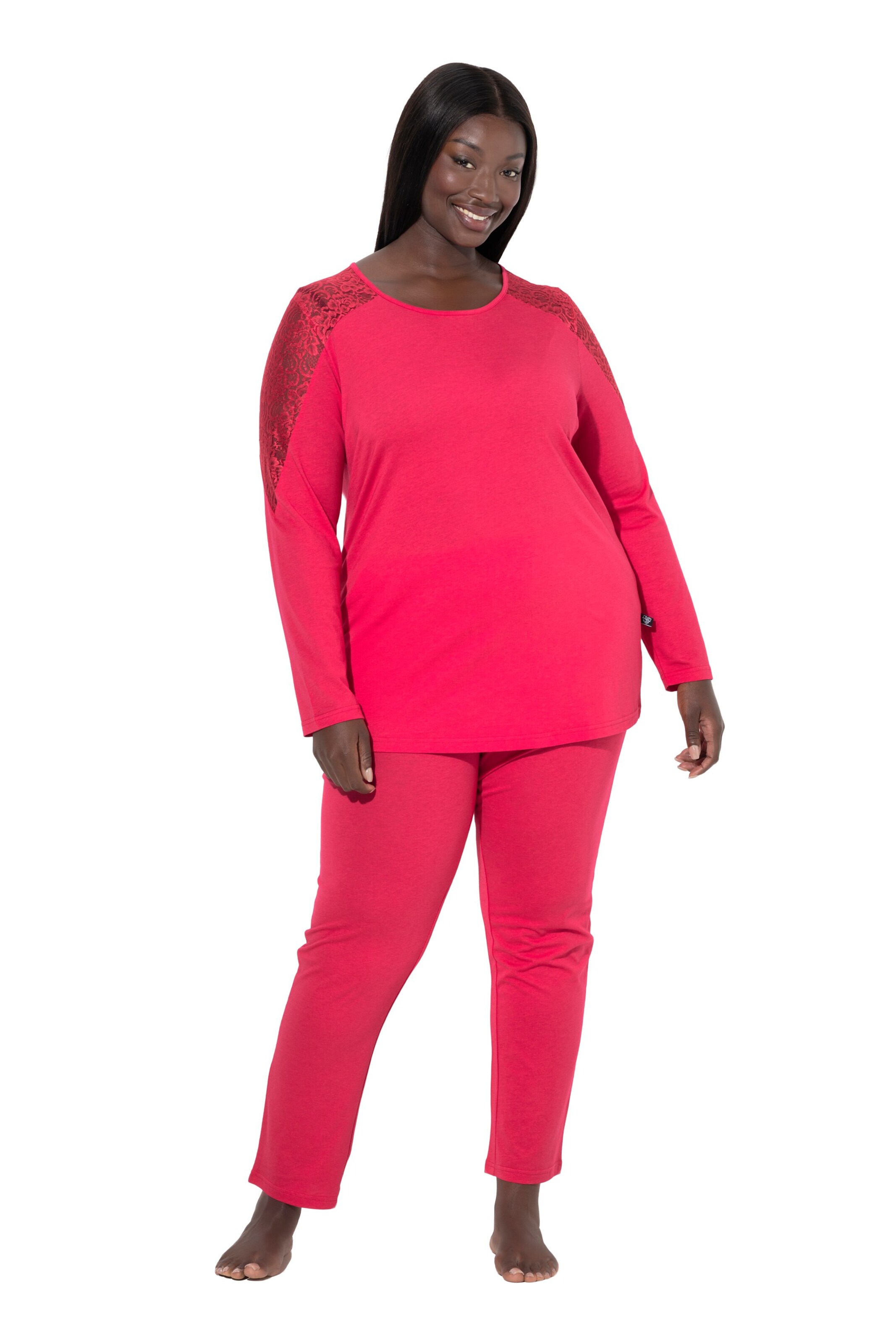 Ulla Popken Pyjama in Roze: voorkant