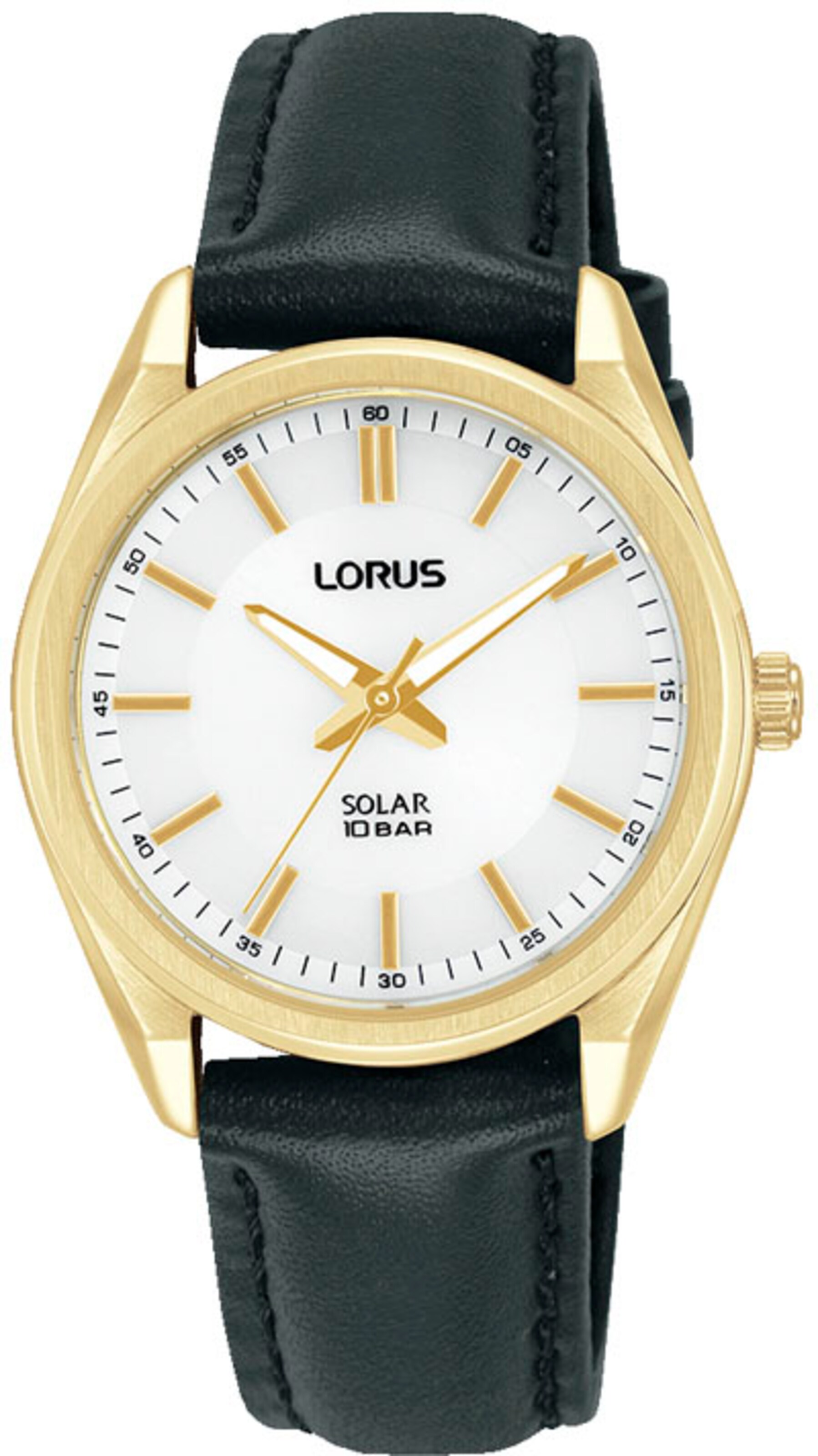 LORUS Solaruhr in Schwarz: Vorderseite