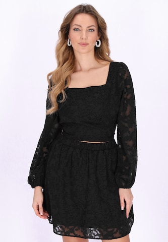 Chemisier faina en noir : devant