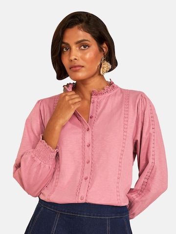 love & roses Bluse in Pink: Vorderseite