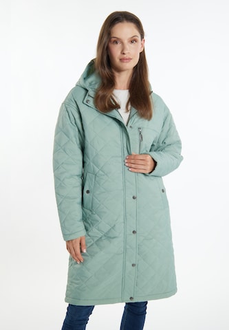 Manteau mi-saison Usha en vert : devant