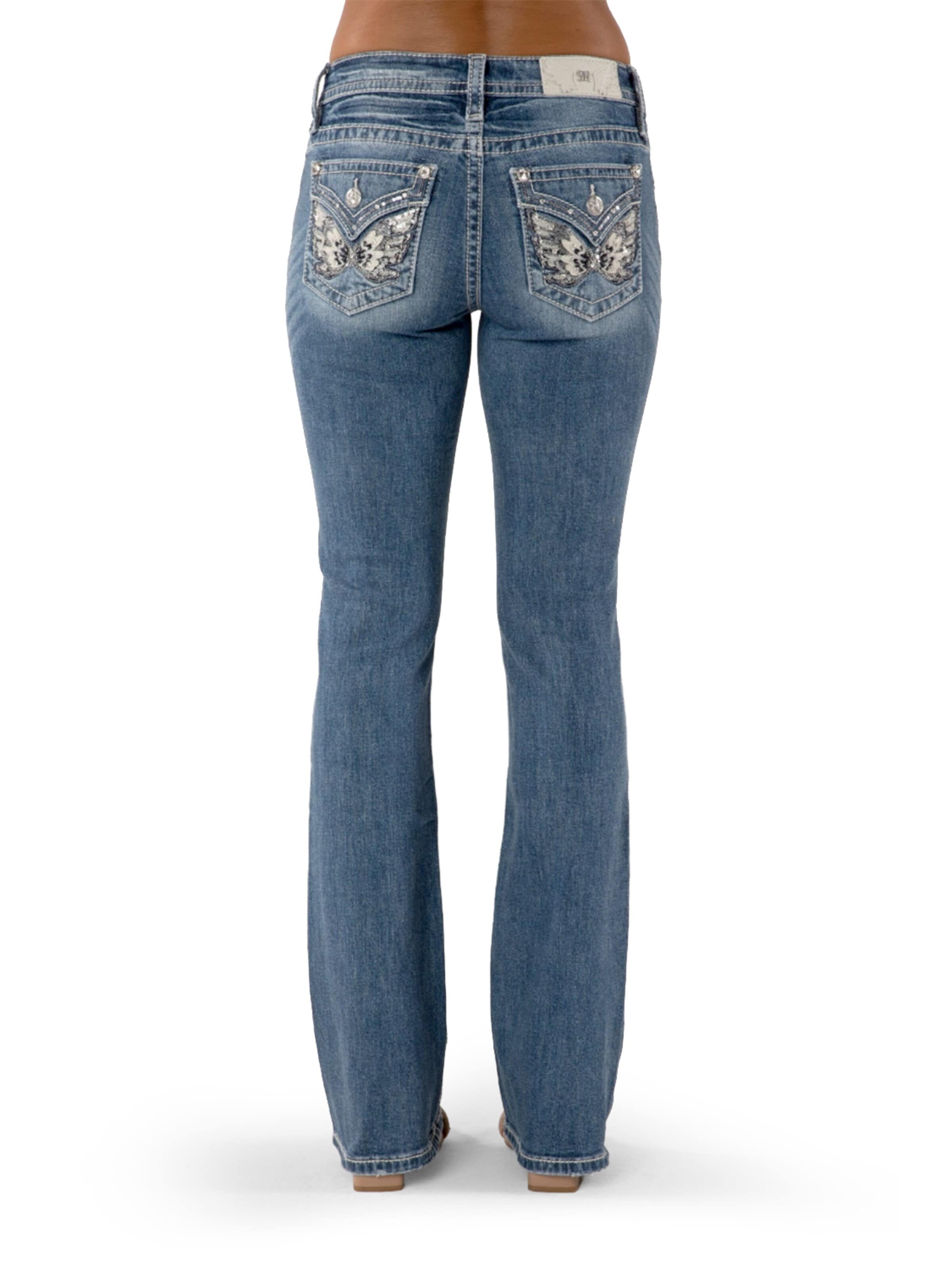 Miss Me Bootcut Jeans 'M985 Mid Rise Boot Jeans' in Blauw