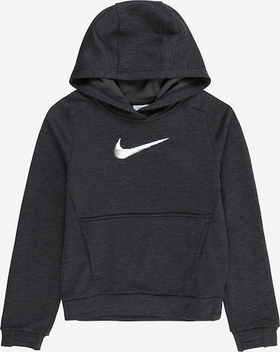 NIKE Sportska sweater majica u crna melange / bijela, Pregled proizvoda