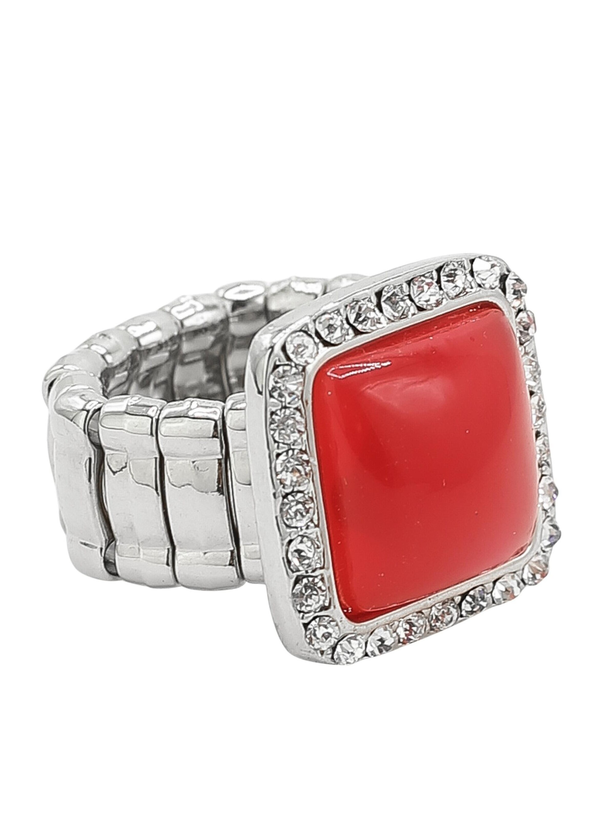 COLLEZIONE ALESSANDRO Ring 'Bling Red' in Red: front