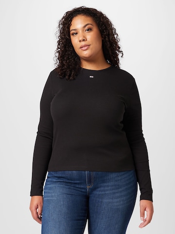 T-shirt Tommy Jeans Curve en noir : devant