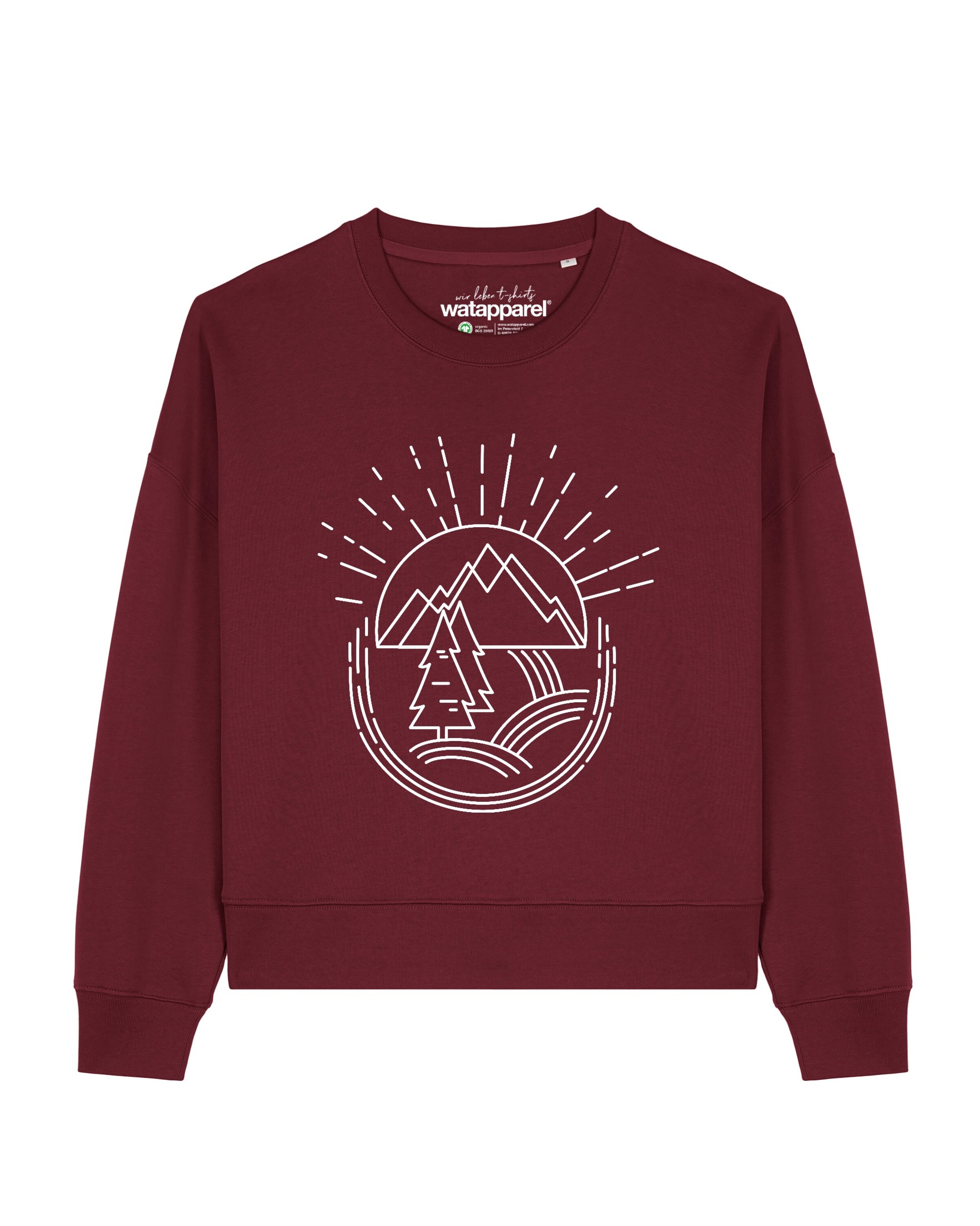 Sweat-shirt 'Natur ist schön ' Watapparel en rouge : devant