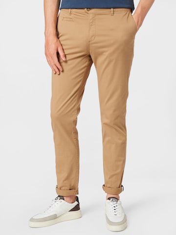 FAGUO Slim fit Chino trousers 'BRIX' in Beige: front