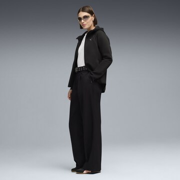 PUMA Sportsweatjacke 'EvoStripe' in Schwarz