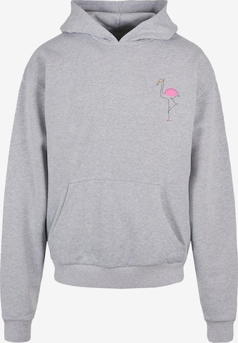 Merchcode Sweatshirt 'Flamingo' in Grey: front