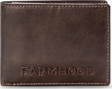 Farmhood Wallet in Brown: front