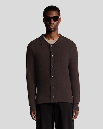 Veste de survêtement Lyle & Scott en marron : devant