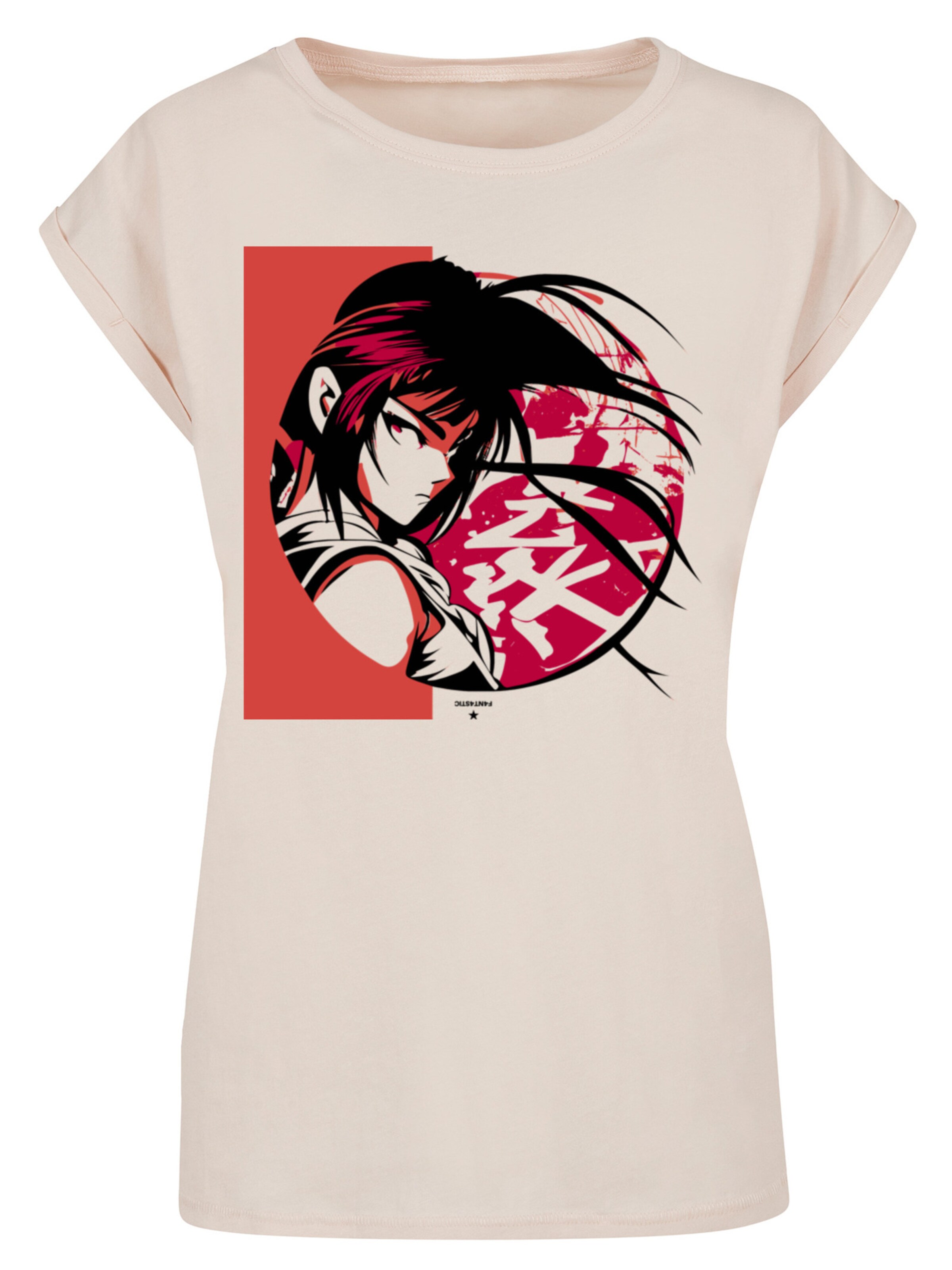 T-shirt 'Japanese Styles' F4NT4STIC en beige : devant