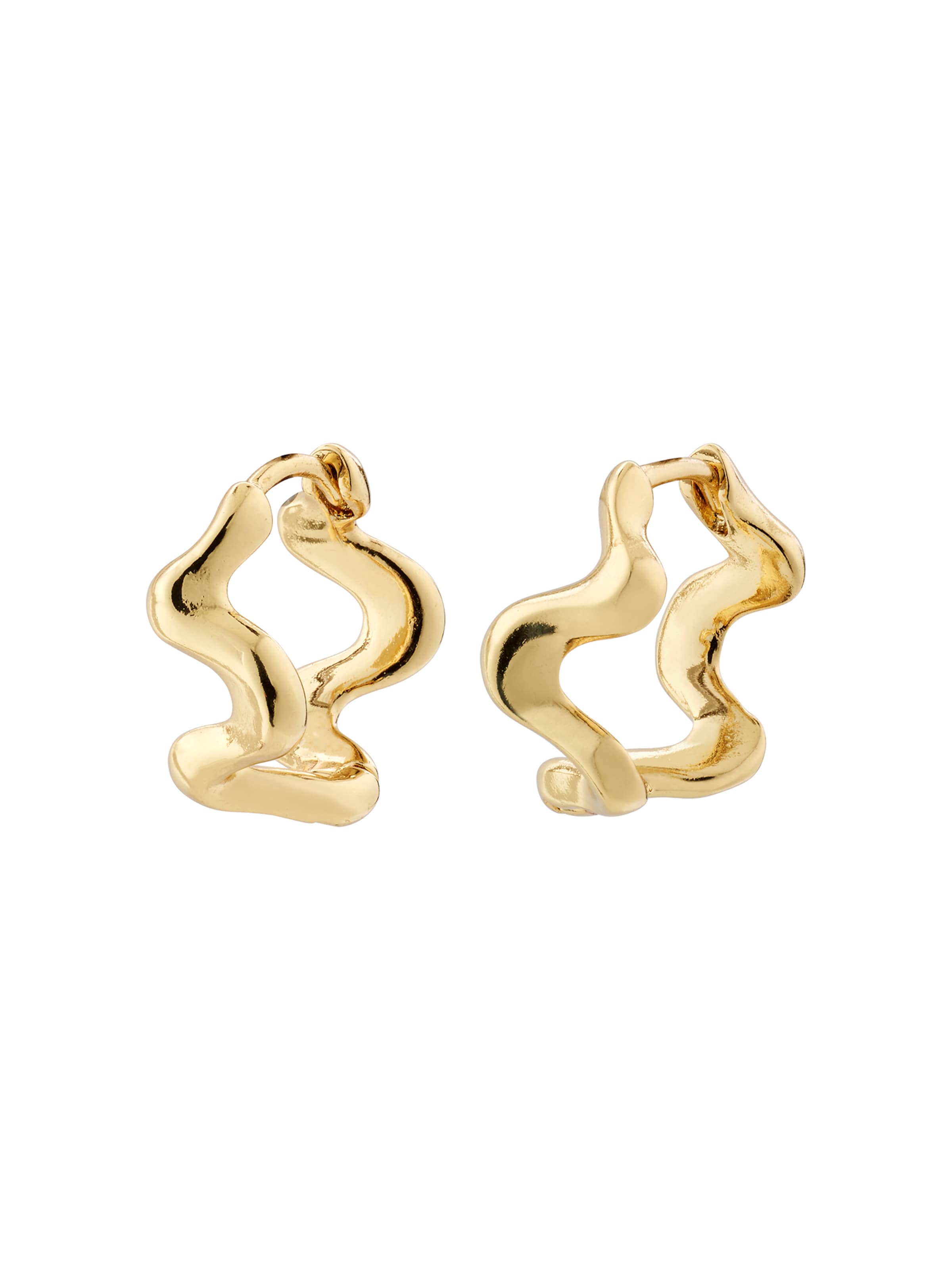 Boucles d'oreilles 'Penelope' Pilgrim en or : devant