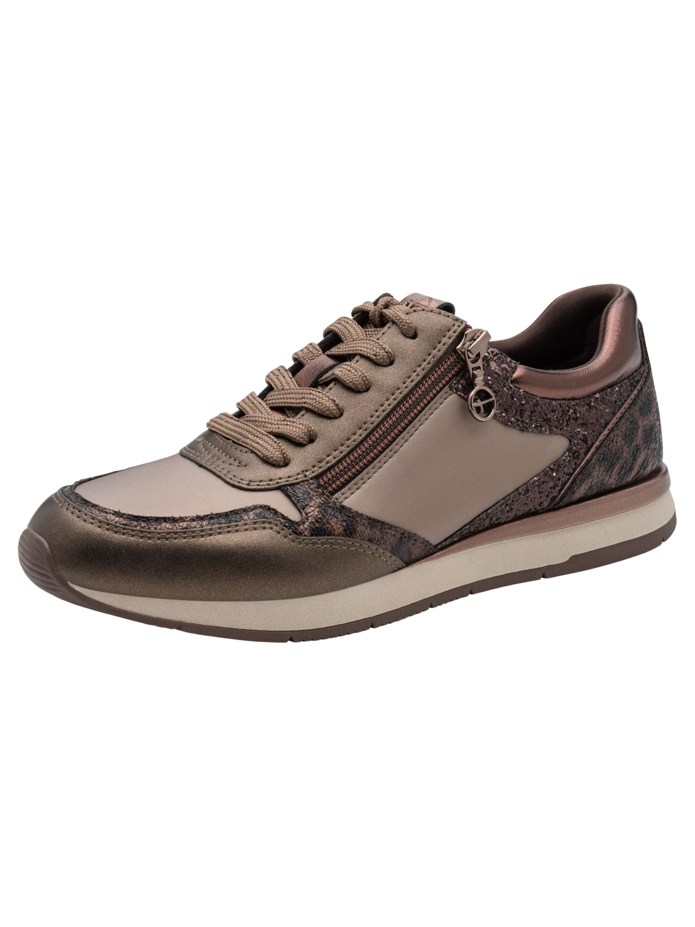 Tamaris Platform trainers in Brown: front