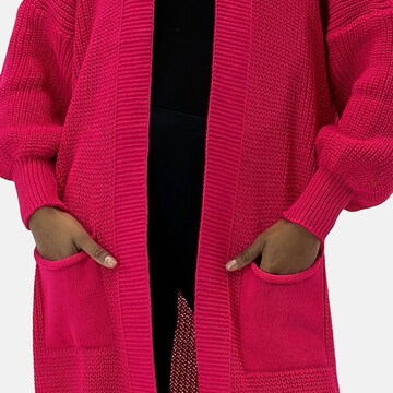 Elara Gebreide mantel in Rood