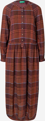 UNITED COLORS OF BENETTON Košeľové šaty - Hnedá: predná strana