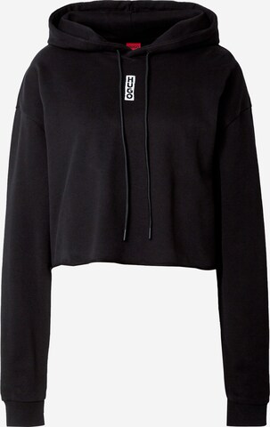 HUGO - Sweatshirt 'Dephana' em preto: frente