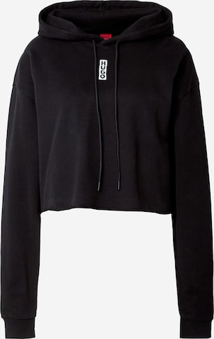 HUGO Red Sweatshirt 'Dephana' in Black: front