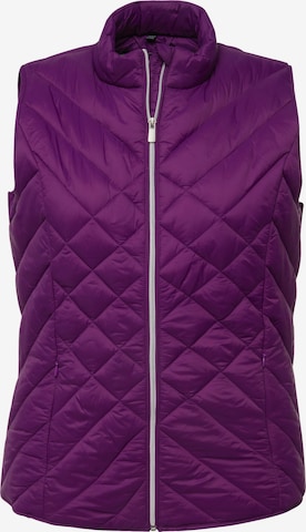 Ulla Popken Weste in Lila: Vorderseite