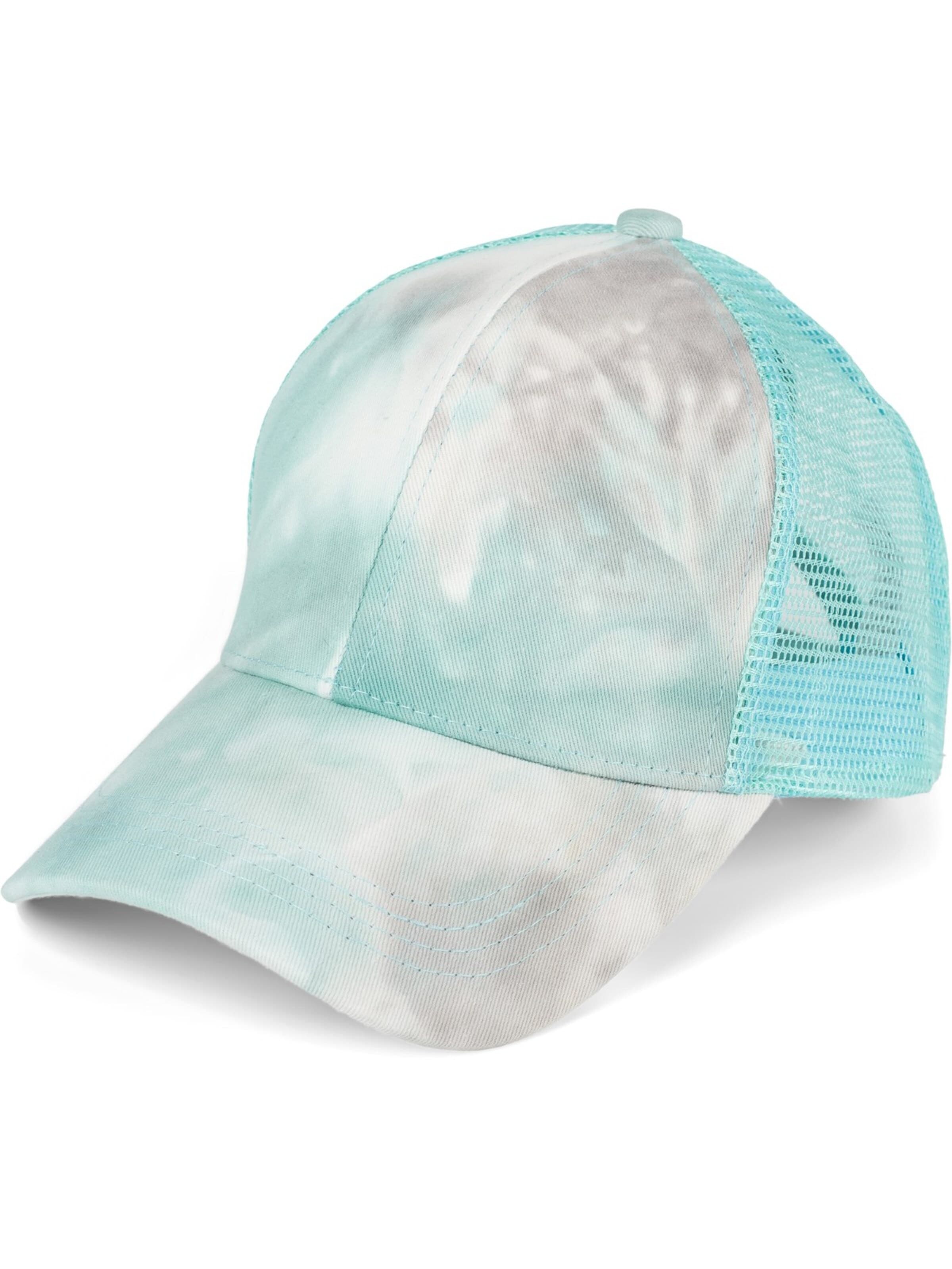 styleBREAKER Cap 'Ponytail Baseball Cap Batik mit Mesh Einsatz' in Grey: front