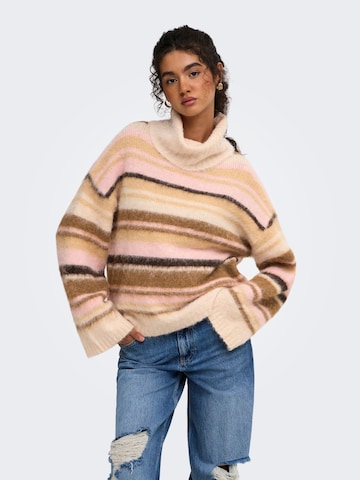 Pull-over 'ONLPERIL' ONLY en beige : devant