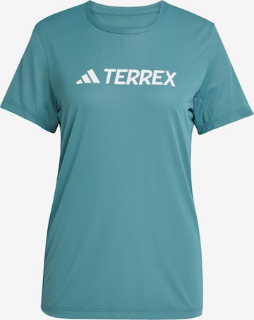 žalia ADIDAS TERREX Sportiniai marškinėliai: priekis
