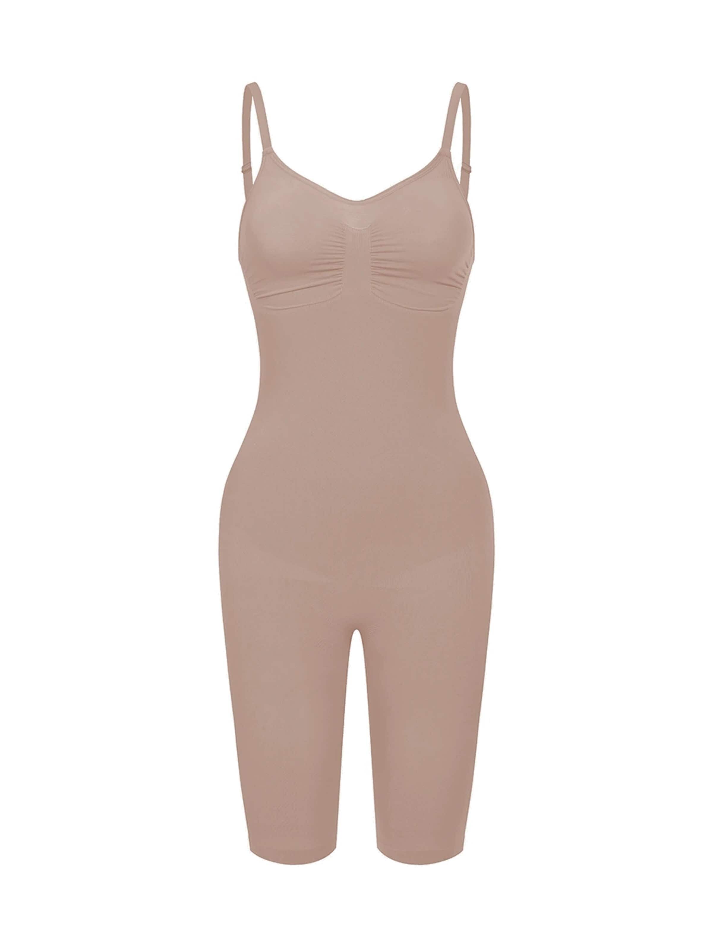cfab (formerly creamy fabrics) Shapingbody 'Bodysuit Sculpting Shapewear mit Shorts' in Beige: voorkant